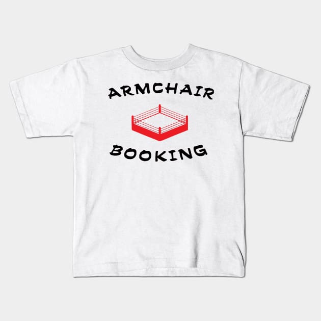 Black Letters Red Ring Transparent Kids T-Shirt by Armchair Booking Podcast